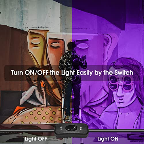 YANYCN 2 Pack 300W Black Light Flood Light Outdoor IP66 Waterproof Neon Glow Party Halloween