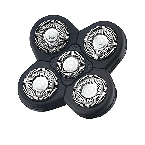 Men Electric Shaver Replacement Heads 5 in 1 Razor Blades for Facial Grooming - 2 Pack