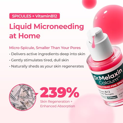 Dr.Melaxin Lumi firm & lift Duo | Korean facial Collagen Firming serum plumping skin & tightening refines skin repair density | Cyano Pink Spicule Serum + Picotonic Shot Ampoule