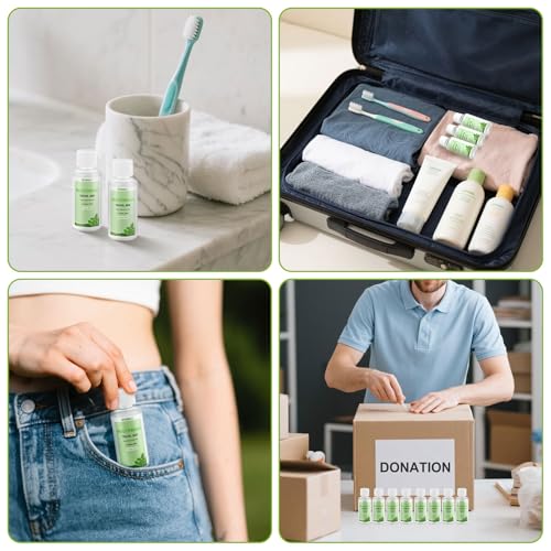 50 Pc TSA-Approved Travel Size Mouthwash - Alcohol-Free Mint Flavor - Leak-Proof Mini Bottles - Variation of THIS listing 50