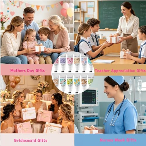 72 Pack Natural Hand Creams Bulk Gifts for Women Travel Size Moisturizing Lotion - Shea & Plant Extracts