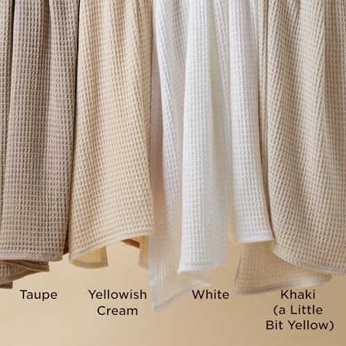 Bedsure 100% Cotton Waffle Weave Blanket - King Size, White, 104x90 Inch - Variation 01 White / King
