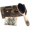 Kent BRD5 Men's Beard and Mustache Brush - Hand-Mixed Horsehair and Nylon Blend for Flawless Shaping and Grooming, Ergonomic Pistol-Like Grip Wood Handle, Dry or Wet Beard, Distributes Oils/Balms