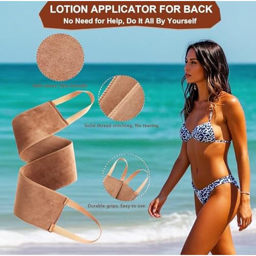 4 in 1 Luxury Velvet Tanning Mitt Self Tanning Mitt Applicator Self Tanner Brush Self Tanner Back Applicator Self Tanner Mitt Tanning Brush Tanning Glove