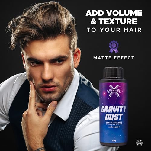 Men's Volumizing Hair Powder - Natural Matte Finish, Strong Hold, Paraben-Free 20g