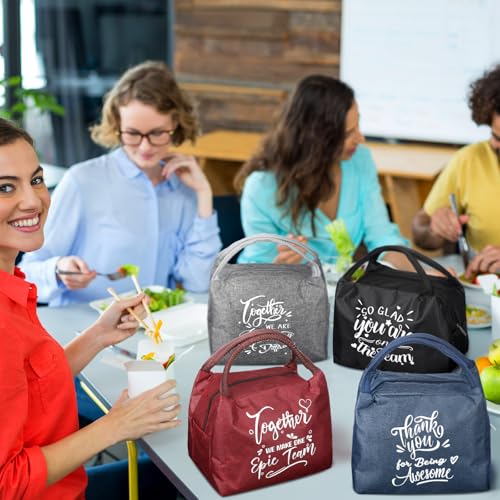 24 Pcs Inspirational Lunch Bags - Multi Color Thank You Gift Set for Employees