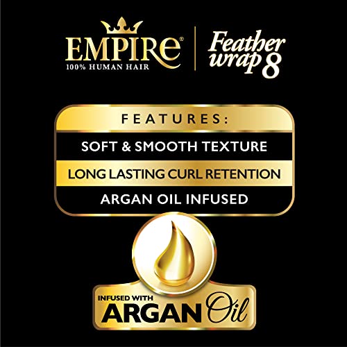 Human Hair Weave Feather Wrap Bump - Short 8in Jet Black, Sensationnel Empire