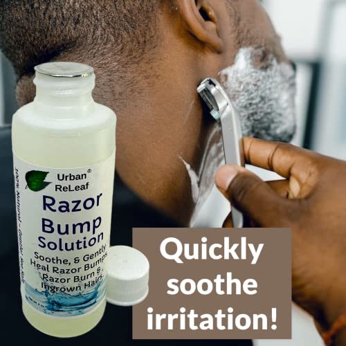 Urban ReLeaf Razor Bump Solution ! Natural Sea Salt and Tea Tree. Soothe & Gently Calm Shaving Bumps, Burns & Ingrown Hairs. Made fresh in USA! Helps Irritation. (Pack of 2)