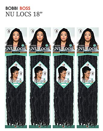 Synthetic Crochet Braids Hair Extensions 18 Inch African Roots Nu Locs 4-Pack