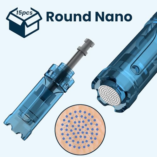 Nano Microneedling Pen Cartridges for Dr Pen A11 M8S - 15 Pieces, Home Use