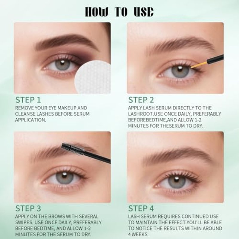 2 in 1 Eyebrow Eyelash Growth Serum,Natural Eyebrow Eyelash Serum for Longer, Fuller, and Thicker Brows Lash, eyelash and eyebrow growth serum