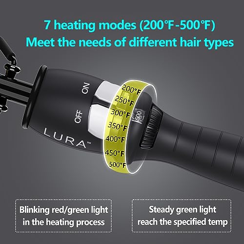 Pink Electric Hot Comb for Hair Styling - Black