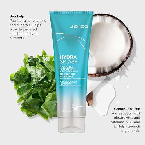 Joico HydraSplash Hydrating Conditioner | For Fine, Medium, Dry Hair | Replenish Moisture | Add Hydration & Softness | With Sea Kelp & Coconut Water