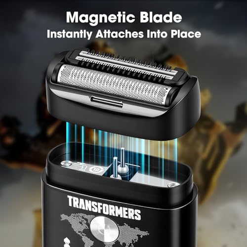 Transformers Electric Foil Shaver for Men - Portable Rechargeable Razor