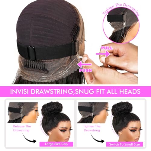 Deep Wave 360 Lace Frontal Wig 18 Inch Human Hair Pre Plucked Glueless