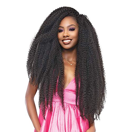 Janet Collection Braids Nala Tress 6X Afro Twist Braid 80" (6Pcs) Off Black 1B
