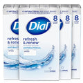 Dial Antibacterial Bar Soap Refresh & Renew White 4 oz Pack of 32