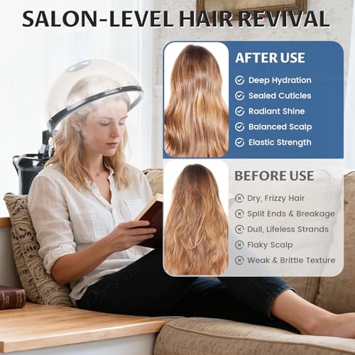 2-in-1 Hair and Face Steamer with Ozone for Personal Care at Home or Salon