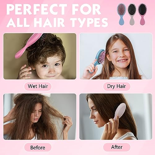 Mini Wet Comb and Brush Set - Elegant Color, 56 Pieces with Travel-Friendly Design