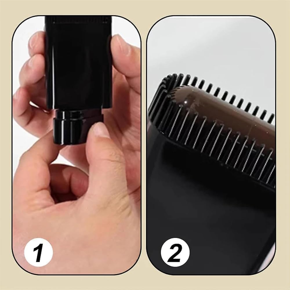Ultimate Hair Dye Comb, Yuaonew Hair Stick, Hair Concealer Stick For Women, Instant Hair Color Sticks with Built-In Comb, Concealer Hairs Dye Sticks for Women Men (Black, 2)