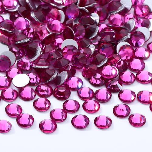 Fuchsia SS20 Flatback Rhinestones 2880PCS for Nail Art Crafts Accessories - Variation 19