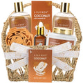 Coconut Sweety Spa Gift Set - 7-Piece Moisturizing Basket for Women & Men
