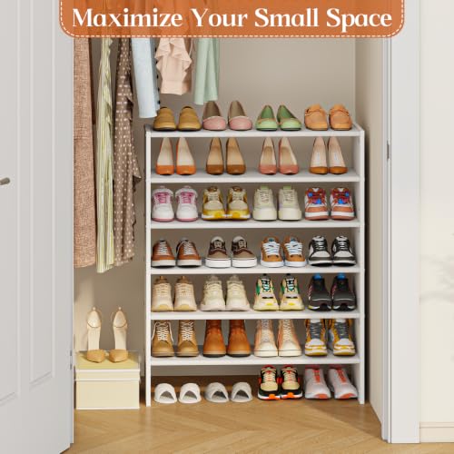 Huxitocan 3-Tier Stackable Shoe Rack - Space Saving Closet Organizer