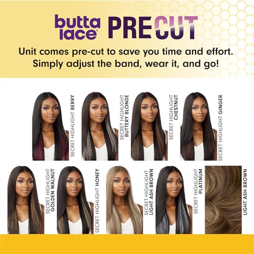 Sensationnel Butta Lace Precut Wig Unit 2 - 1B Offblack, Glueless, HD Lace