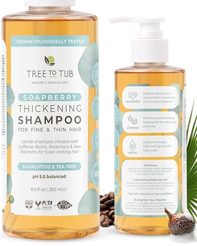 Biotin Thickening Shampoo with Soapberry & Caffeine - Activation Blend - 8.5 Fl Oz