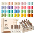 GAOY 23-Piece Gel Nail Polish Kit Pastel Macaron Colors with Top & Base Coats