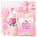 Belloxis Valentines Day Gifts for Her 15Pcs Spa Gifts for Women Self Friend Care Gift Baskets Get Well Soon Presents Pink Rose Care Relaxing Package Basket Set Valentine for Mom Sister Wife Grandma