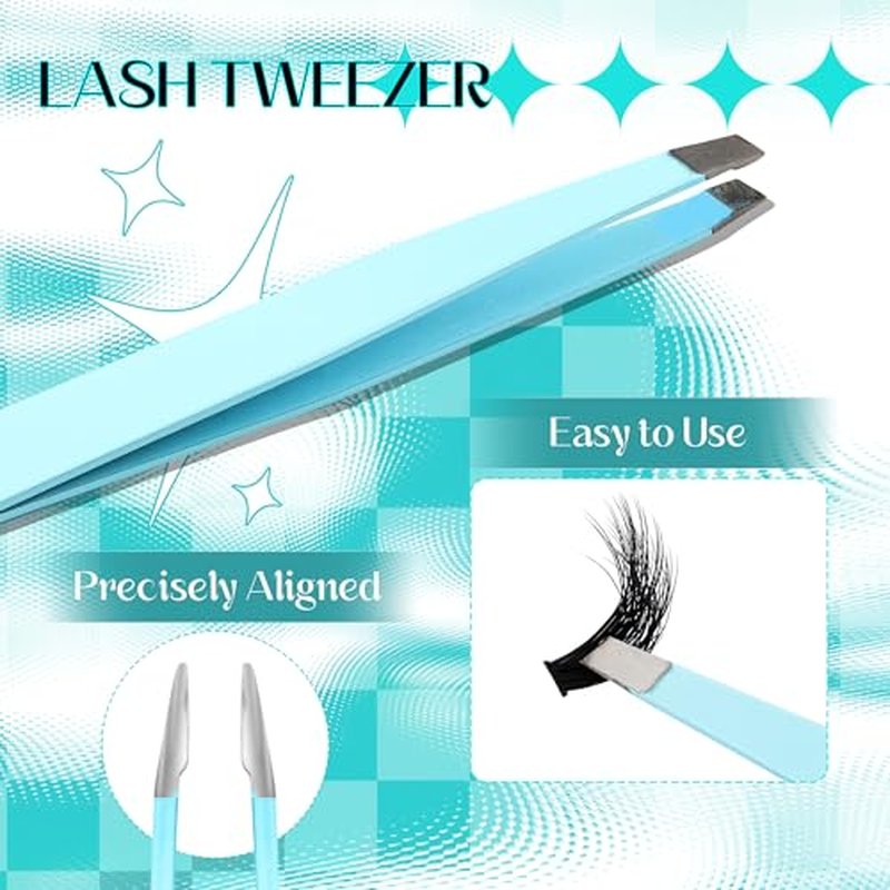 GEMERRY Lash Extension Kit Lash Clusters Kit 3D Effect DIY Lash Extension Kit with 280Pcs Fluffy Eyelash Clusters, Lash Bond and Seal and Tweezers DIY Lashes at Home(3D-100P-10-18mm)