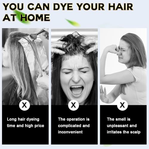 Brown Hair Dye Shampoo 3-in-1 Gray Coverage - IIIMEIDU