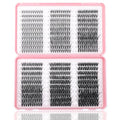 Lash Clusters Kit, 560 Pcs Eyelashes Clusters Kit 9-18mm Individual Lash Extension Kit D Curl Flufffy Wispy False Eyelashes (20D+30D+40D+50D+60D+80D, Lash Clusters)