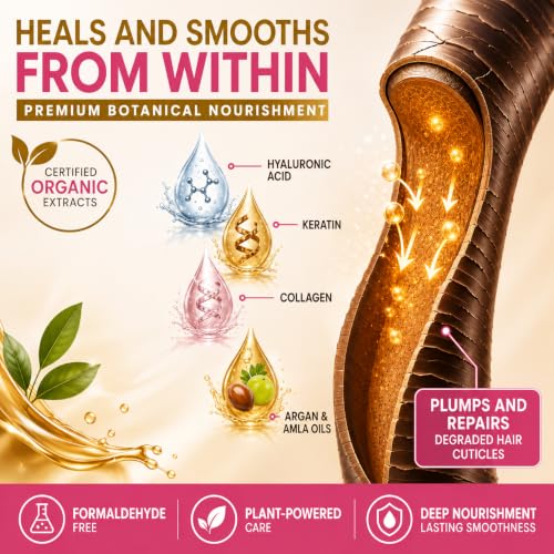 At-Home Keratin Hair Smoothing Treatment for Frizz Control - Safe & Easy