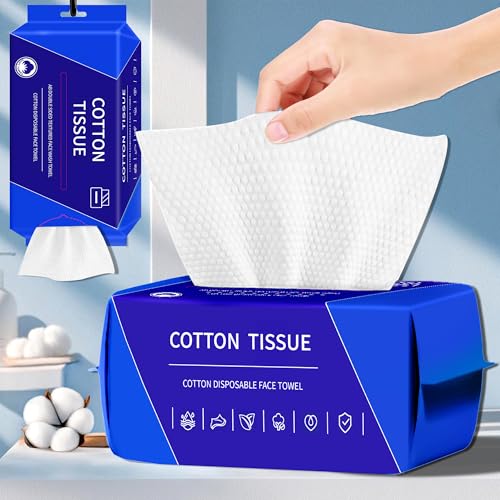 Disposable Face Towels Pack of 6 - 600 Soft & Absorbent Cotton Towels