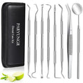 8 Pack Dental Tools PARYUNGR Teeth Cleaning Tool Kit, Stainless Steel Scraper Plaque Tartar Remover Tooth Cleaner Dental Floss Picks, Professional Oral Care Hygiene Set for Personal Pet Use with Case
