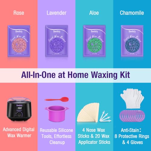 Home Waxing Kit for Women & Men, 42.32oz Wax Warmer & Full Accessories