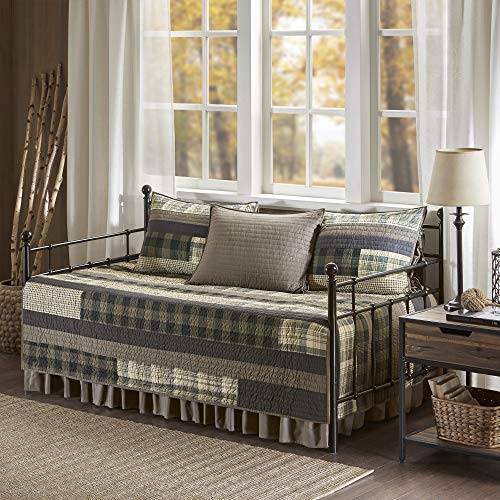 Woolrich Winter Plains Day Bed Cover Set Brown Tan 5 Piece - 75x39