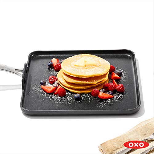 11-Inch Non-Stick Griddle Pan with Ceramic Coating, Hard-Anodized, Dishwasher Safe