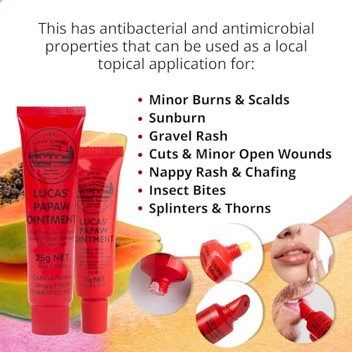 Treats from Home Pawpaw Lip & Dry Skin Balm Gift Pack - 15g & 25g Tubes, All Skin Types, All Gender, Made in Australia