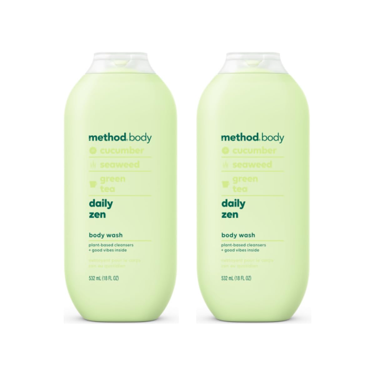 Method Body Wash, Daily Zen, 18 Ounce (Pack of 2)
