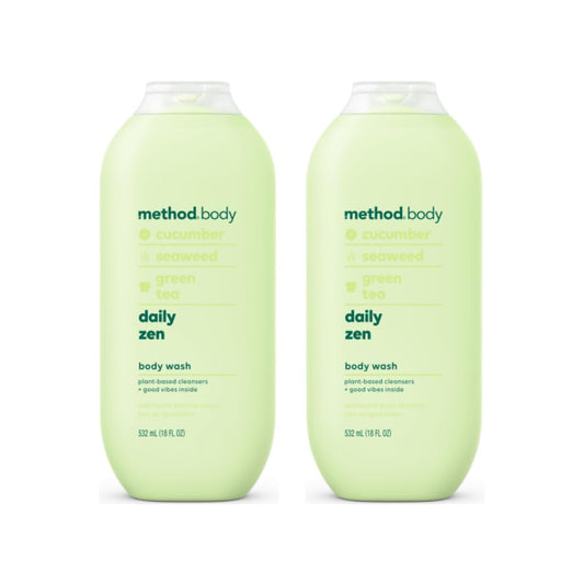 Method Body Wash, Daily Zen, 18 Ounce (Pack of 2)