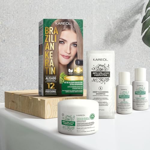 Kareol Formaldehyde-Free Keratin Hair Straightening Kit for Frizz Control