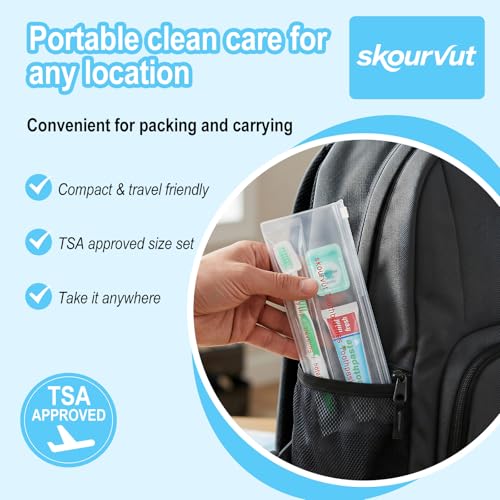 50 Pack Disposable Toothbrush Set with Toothpaste & Floss - Travel Hygiene Kit