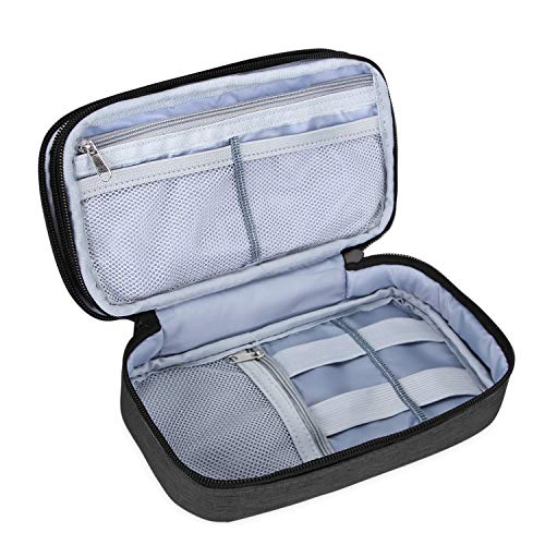 Small Makeup Brush Bag Up to 8.5 Inches - Black, Travel Cosmetic Organizer with PVC Liner - Variation: Pack of 1
