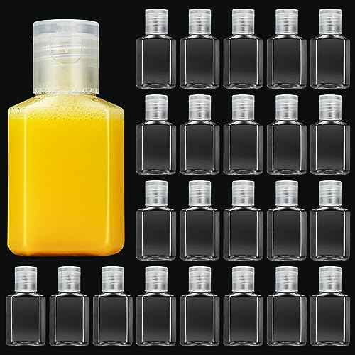 100PCS 1oz Travel Plastic Bottles with Flip Cap - Refillable Cosmetic Containers