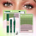 KEYYOU Fairy Lash Clusters Kit Wispy Natural Eyelash Extensions - D-8-18 Mix Variation