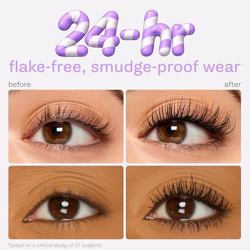 Tarte Tartelette Tubing Mascara - Black Full Size, Longwear, Volumizing & Curling, 24Hr Smudge-Proof, Vegan & Cruelty-Free