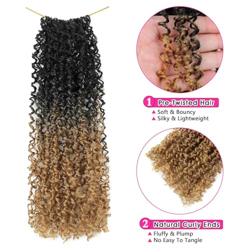 Pre-Looped Yanky Twist Crochet Hair 10in 8-Pack for Natural Styles